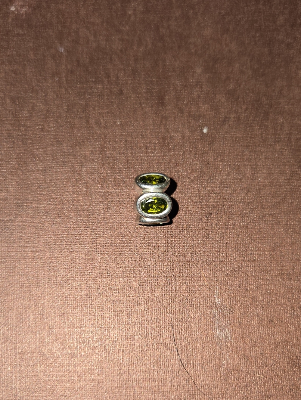 Retired Pandora Sterling Silver Green Zirconia Oval Lights Bead - 790311GCZ